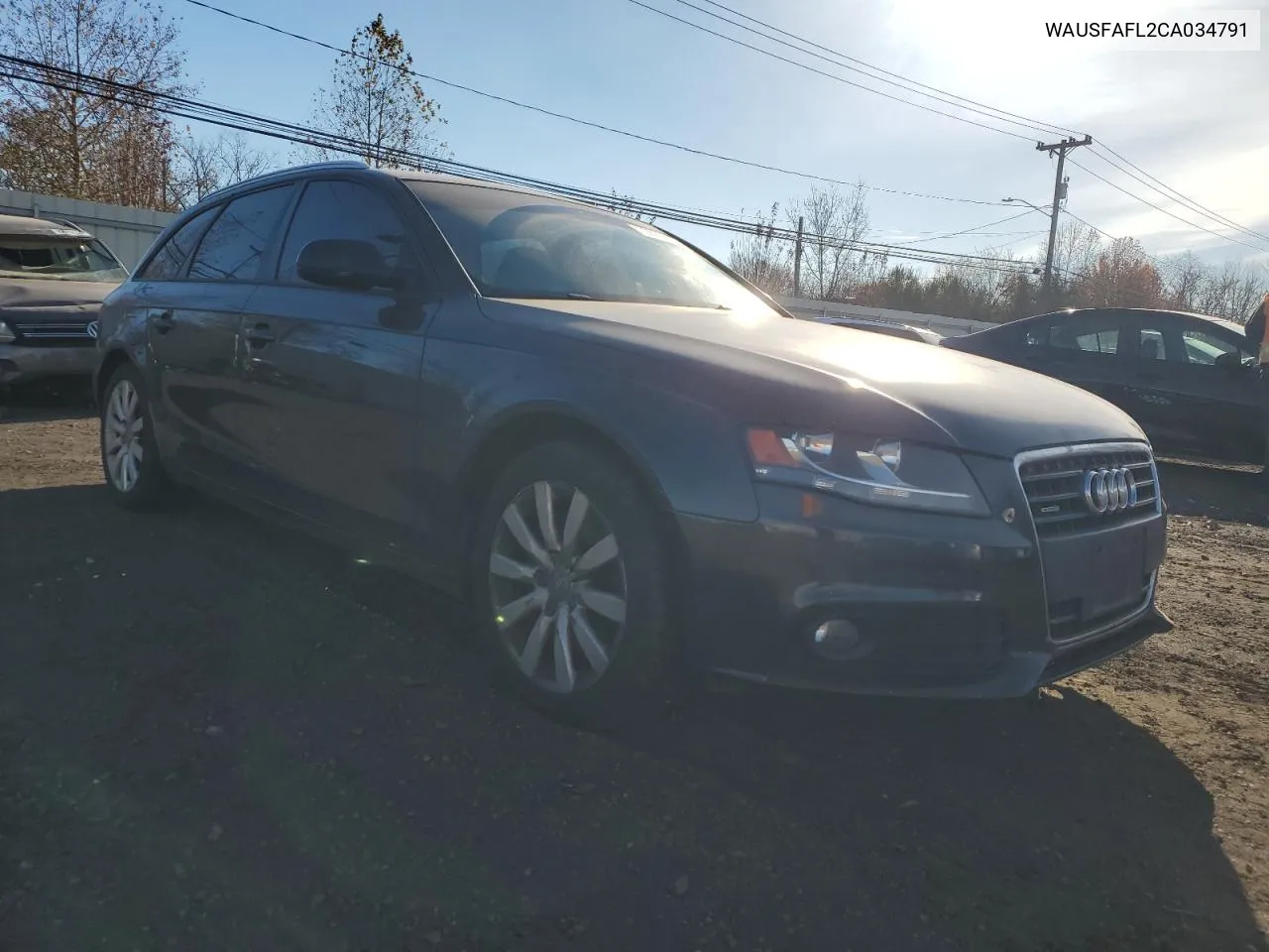 2012 Audi A4 Premium VIN: WAUSFAFL2CA034791 Lot: 79666294