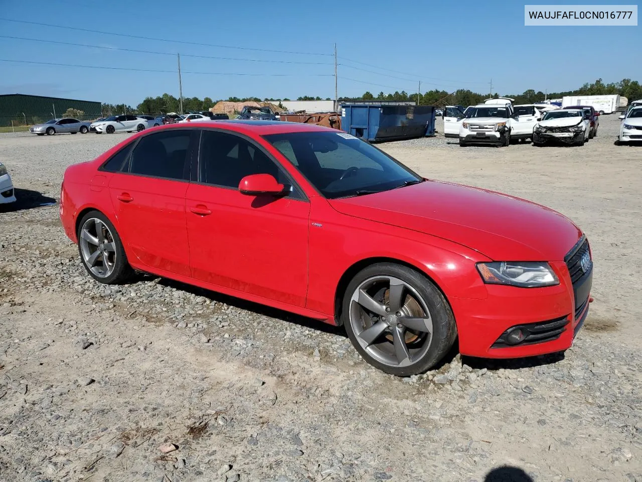 2012 Audi A4 Prestige VIN: WAUJFAFL0CN016777 Lot: 80295874