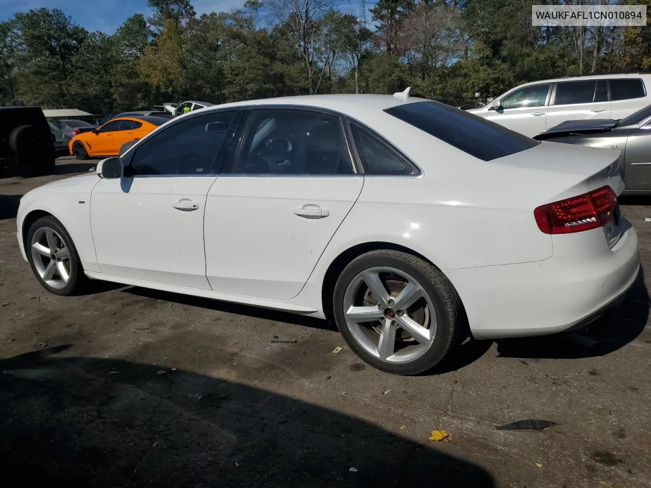 2012 Audi A4 Prestige VIN: WAUKFAFL1CN010894 Lot: 80527804