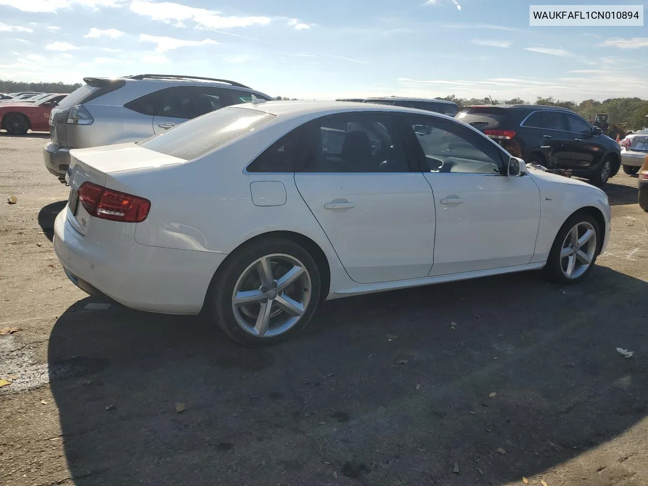 2012 Audi A4 Prestige VIN: WAUKFAFL1CN010894 Lot: 80527804