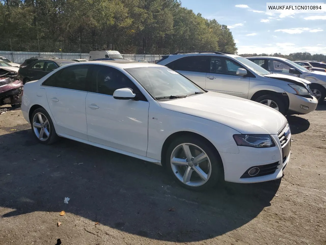 2012 Audi A4 Prestige VIN: WAUKFAFL1CN010894 Lot: 80527804