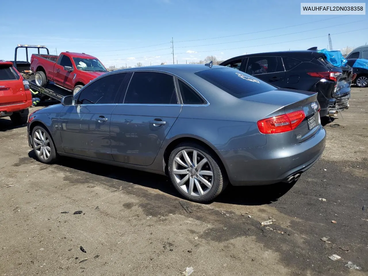 2013 Audi A4 Premium Plus VIN: WAUHFAFL2DN038358 Lot: 48889494