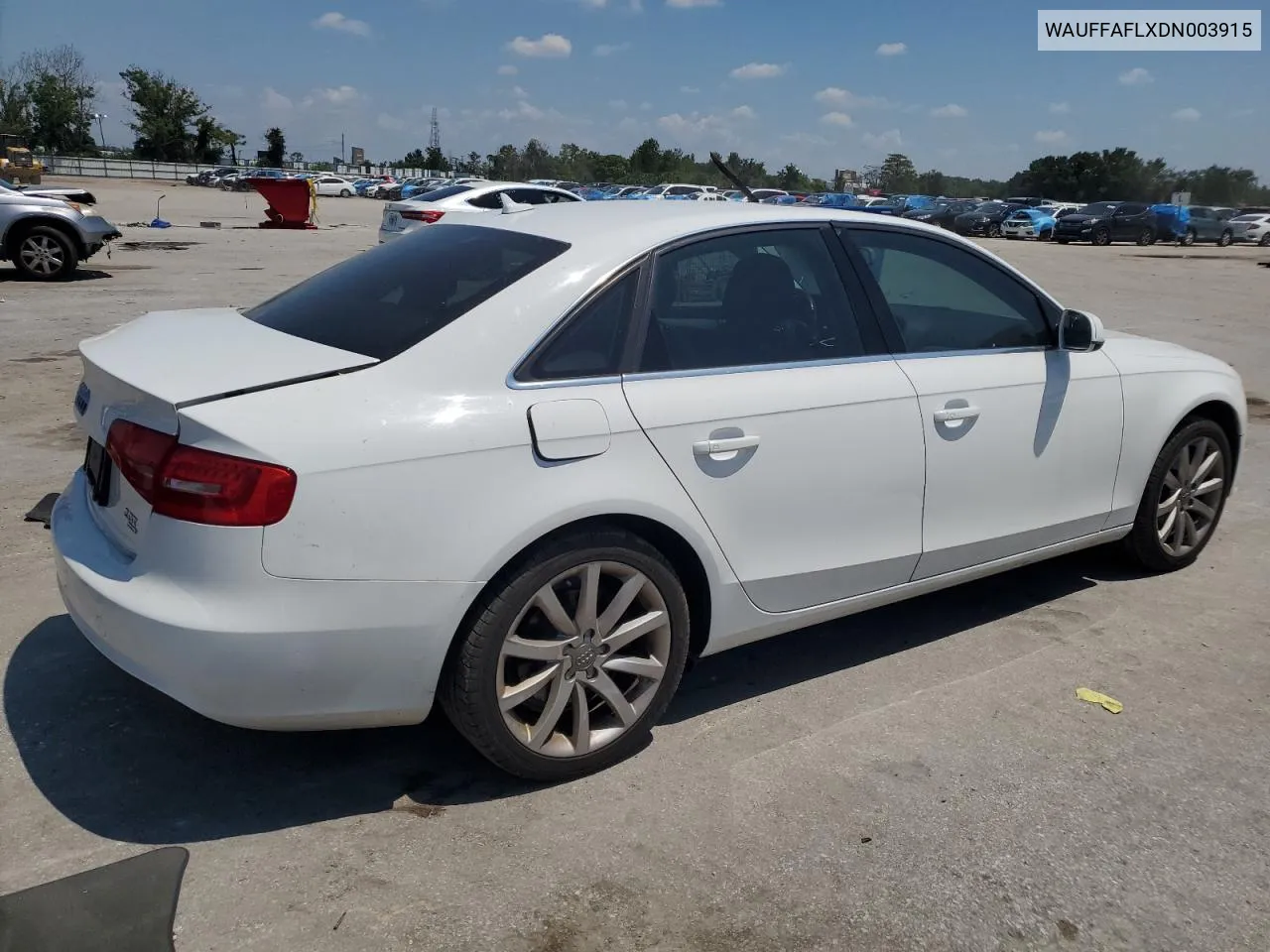 2013 Audi A4 Premium Plus VIN: WAUFFAFLXDN003915 Lot: 67363894