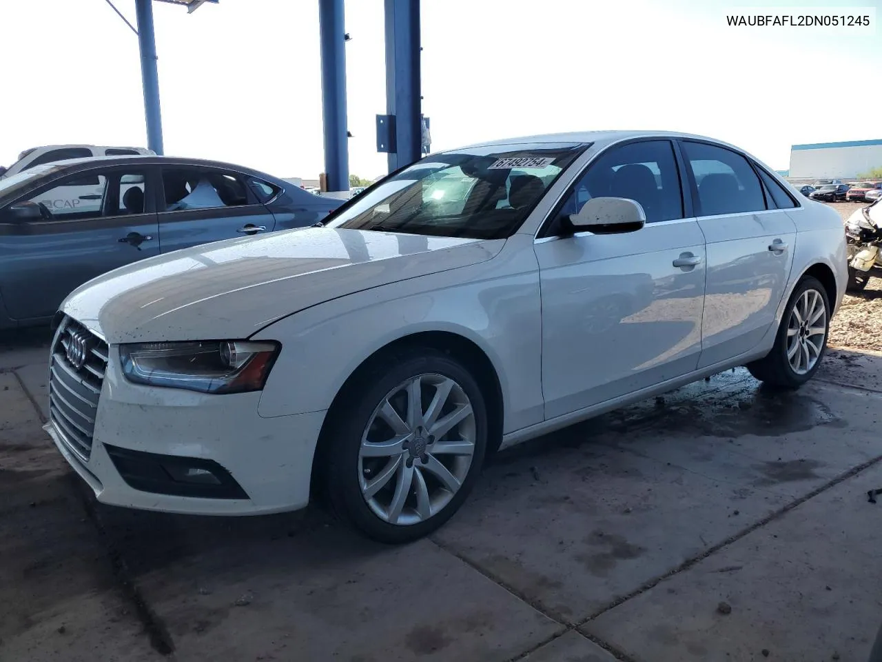 2013 Audi A4 Premium VIN: WAUBFAFL2DN051245 Lot: 67492754