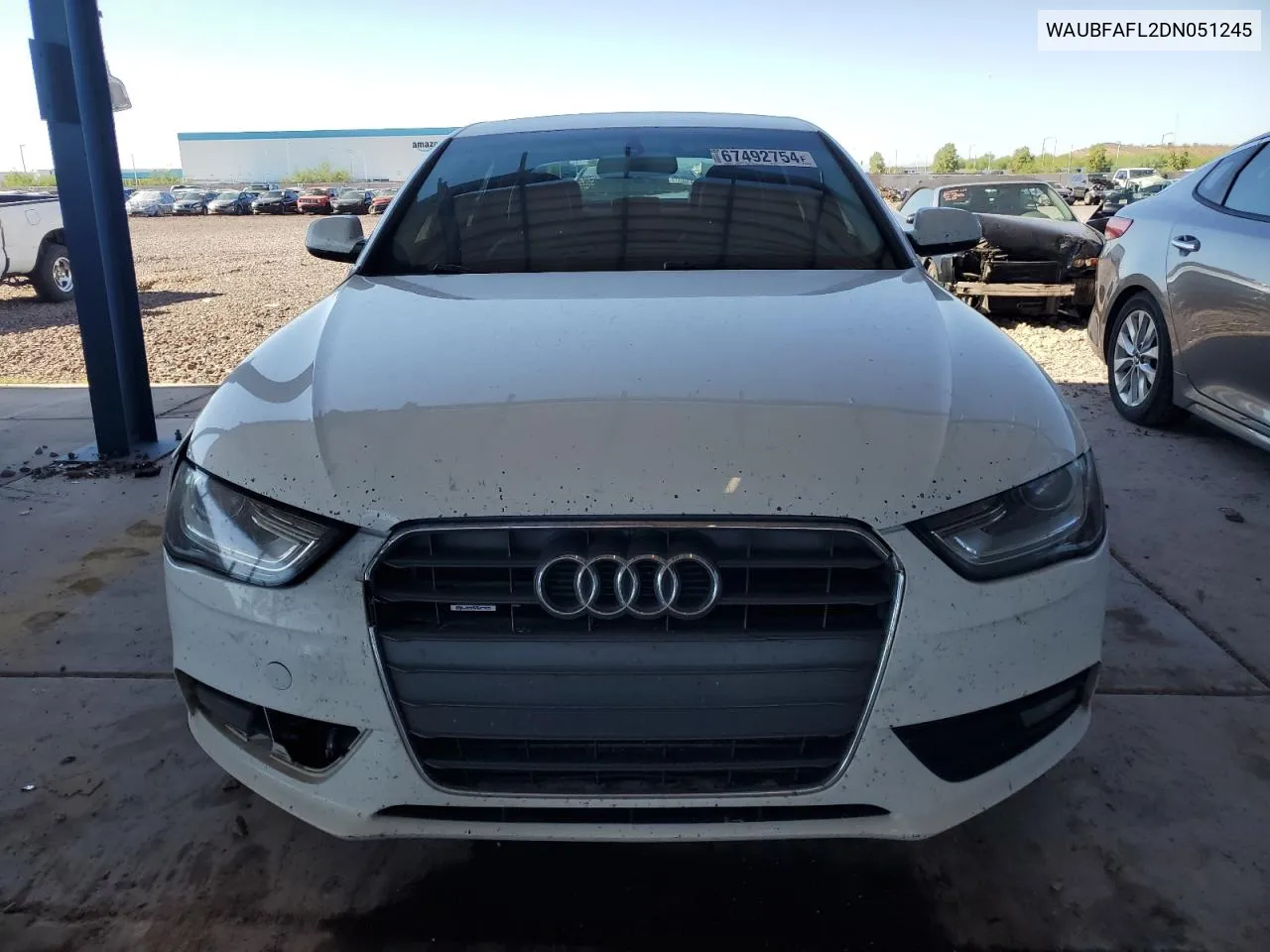 2013 Audi A4 Premium VIN: WAUBFAFL2DN051245 Lot: 67492754