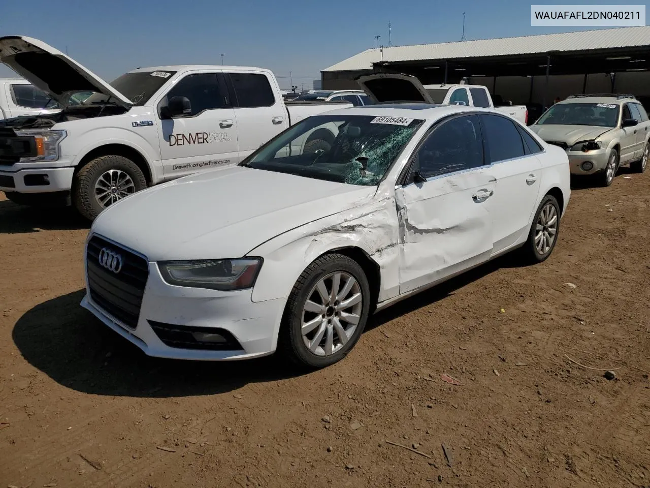 2013 Audi A4 Premium VIN: WAUAFAFL2DN040211 Lot: 69105484