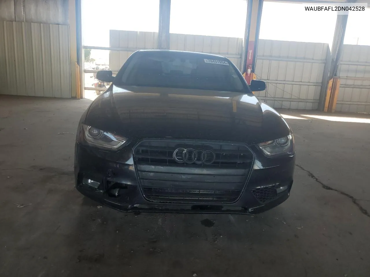 2013 Audi A4 Premium VIN: WAUBFAFL2DN042528 Lot: 70451954