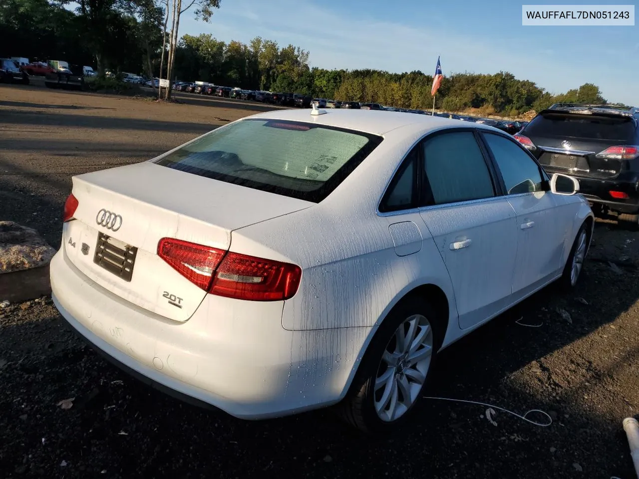 WAUFFAFL7DN051243 2013 Audi A4 Premium Plus