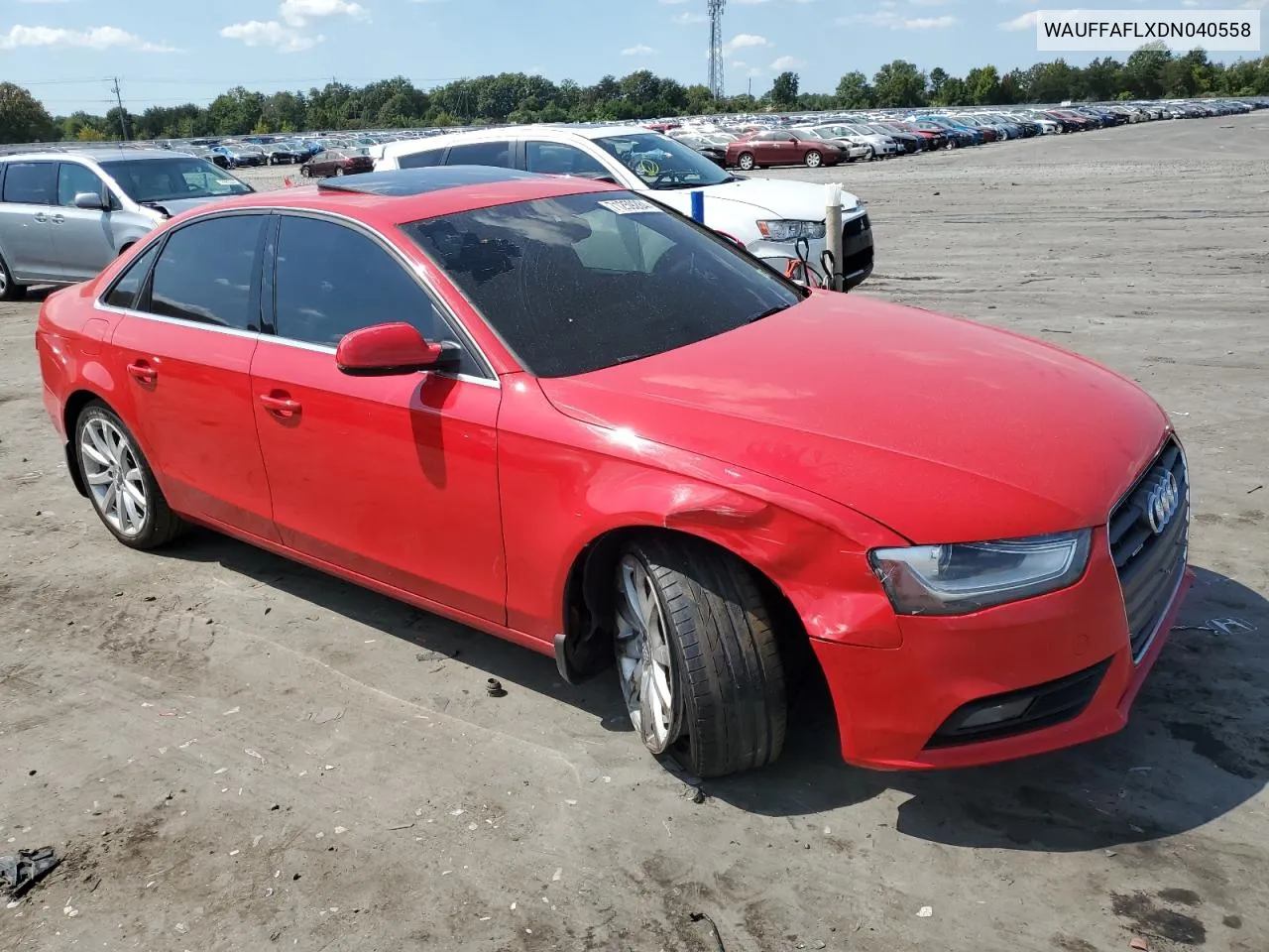 2013 Audi A4 Premium Plus VIN: WAUFFAFLXDN040558 Lot: 71259284