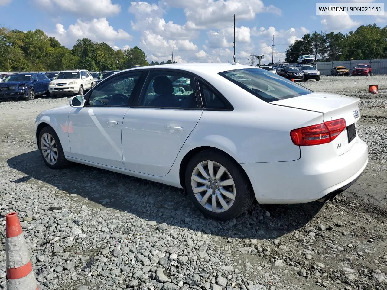 2013 Audi A4 Premium VIN: WAUBFAFL9DN021451 Lot: 71353494