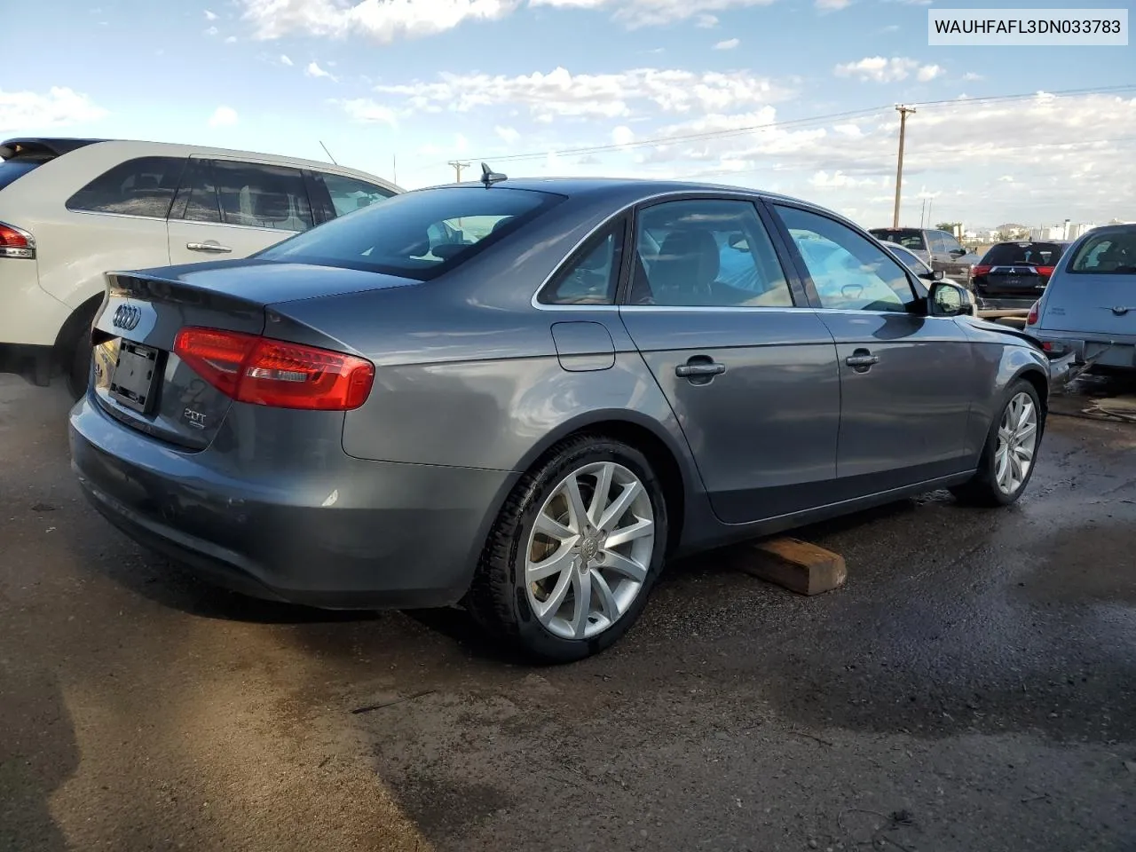 2013 Audi A4 Premium Plus VIN: WAUHFAFL3DN033783 Lot: 72283734