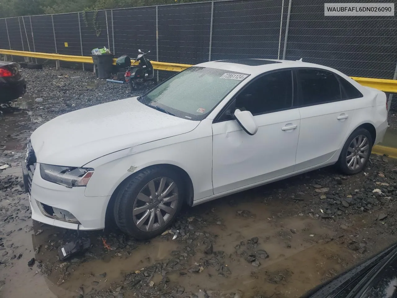 2013 Audi A4 Premium VIN: WAUBFAFL6DN026090 Lot: 72861124