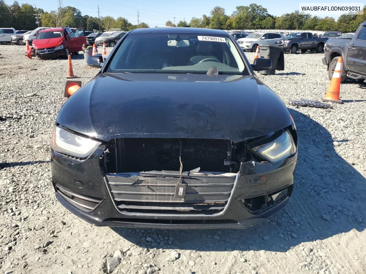 2013 Audi A4 Premium VIN: WAUBFAFL0DN039031 Lot: 74790914