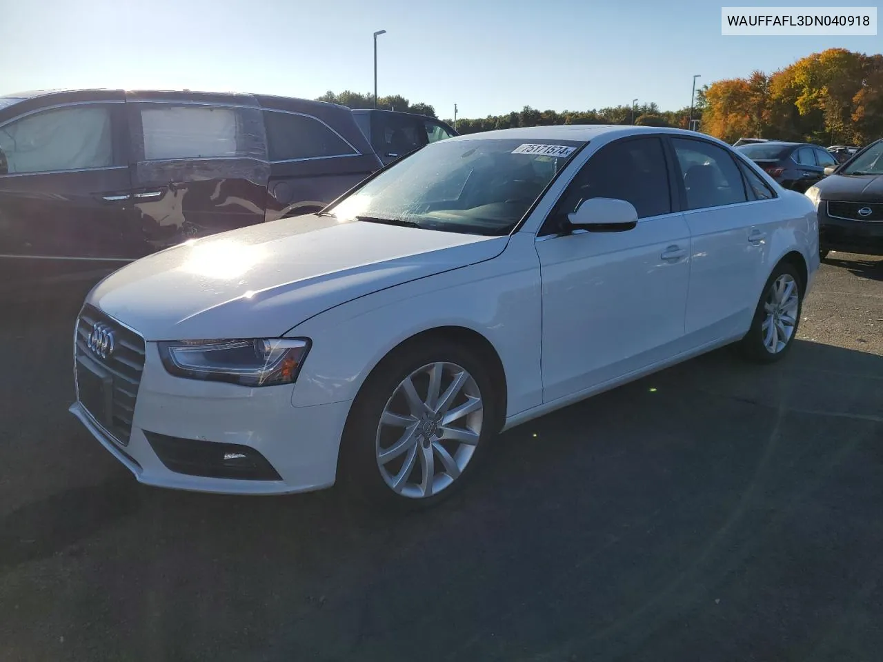 2013 Audi A4 Premium Plus VIN: WAUFFAFL3DN040918 Lot: 75171574