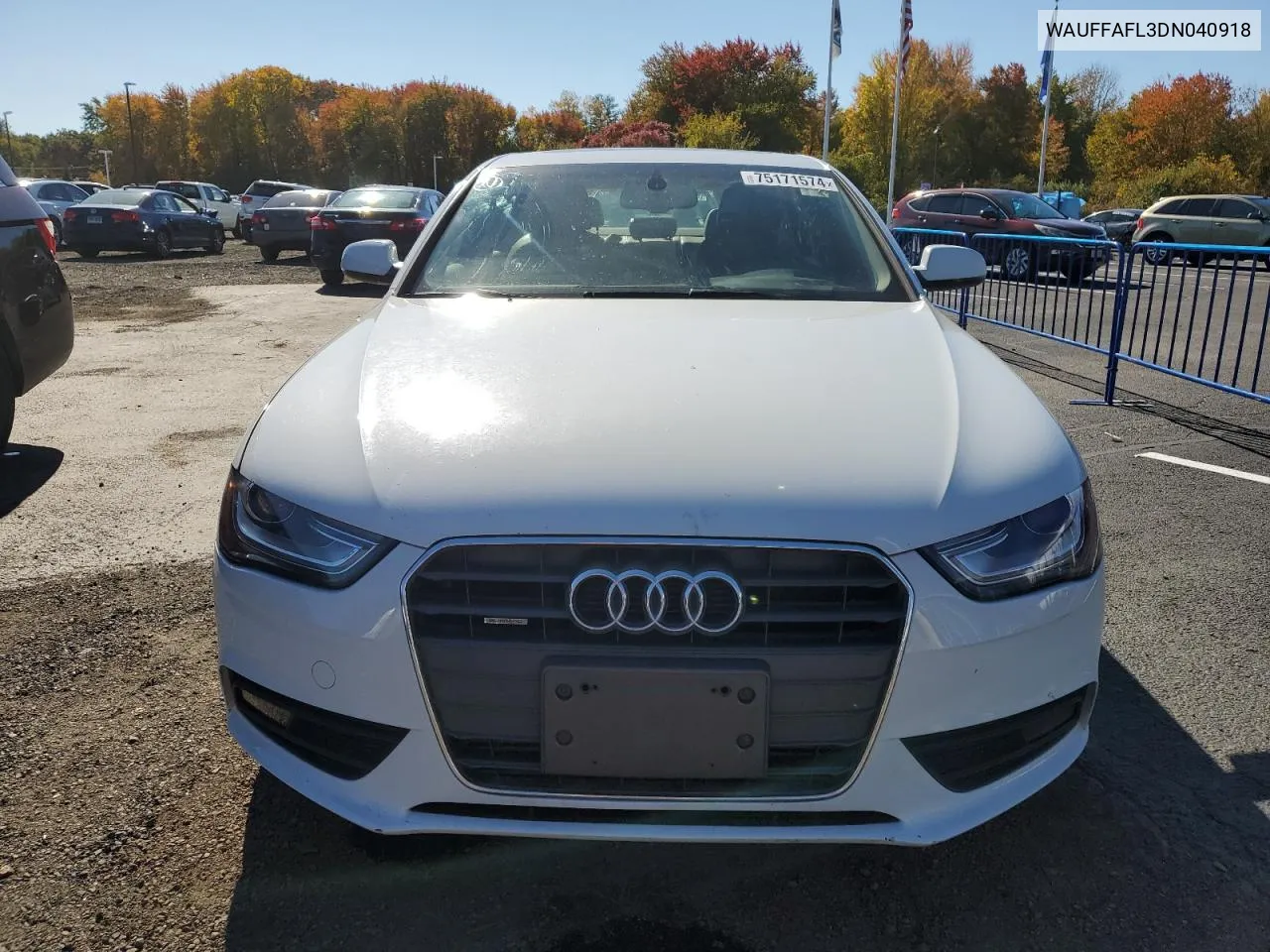 2013 Audi A4 Premium Plus VIN: WAUFFAFL3DN040918 Lot: 75171574