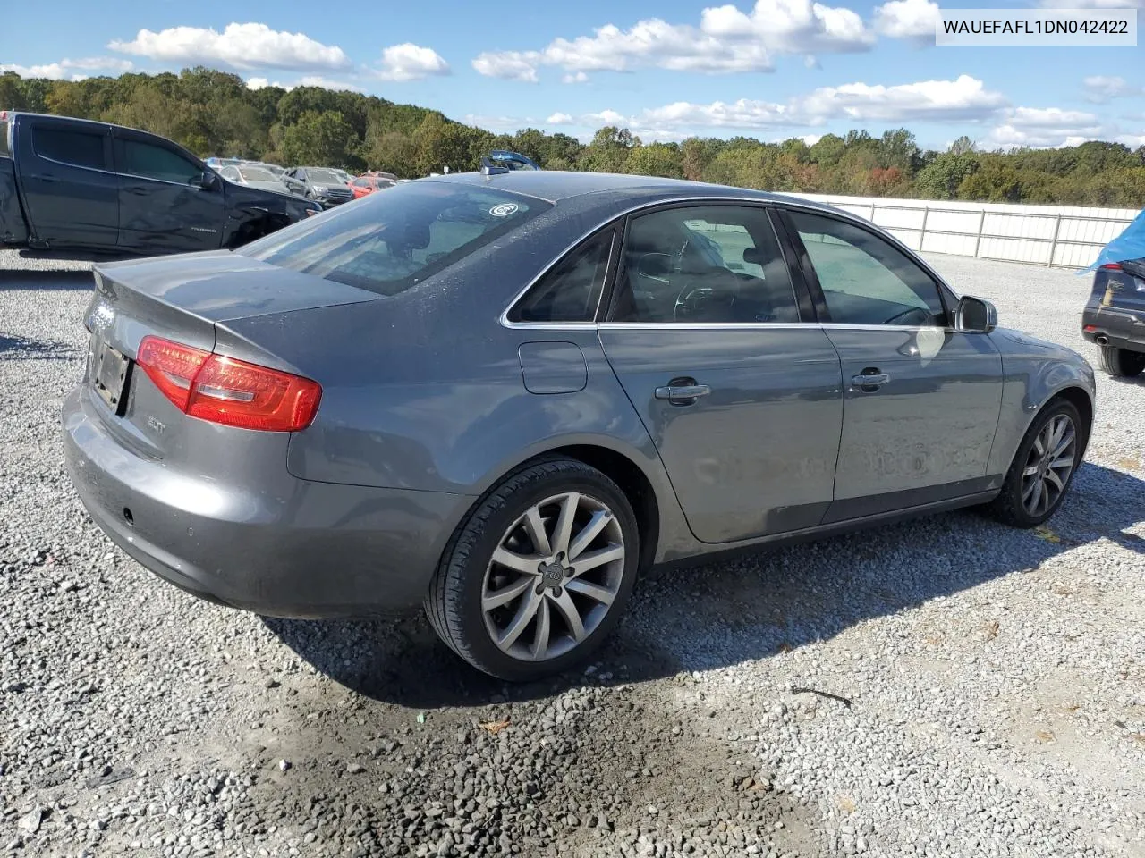 2013 Audi A4 Premium Plus VIN: WAUEFAFL1DN042422 Lot: 76285124