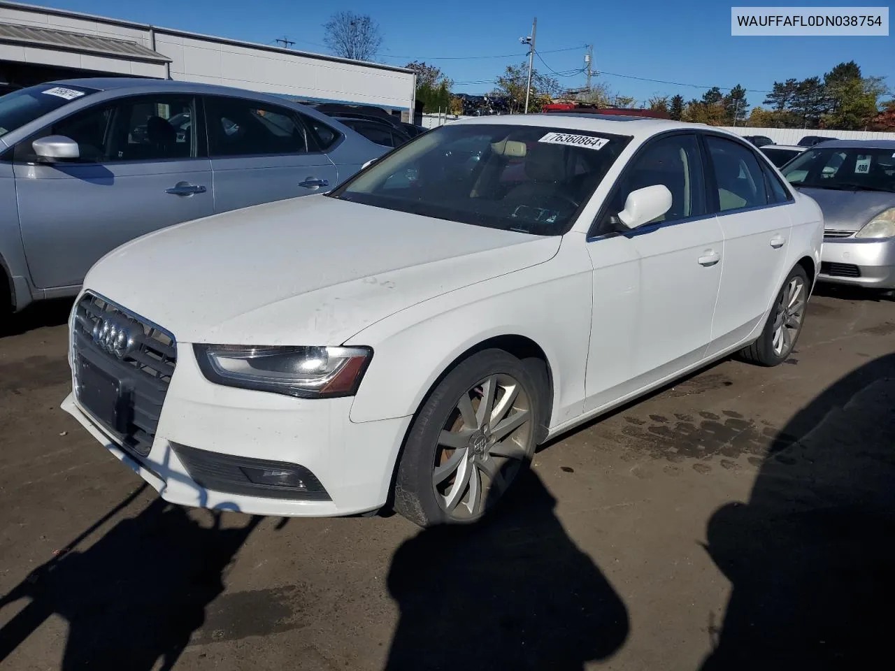 2013 Audi A4 Premium Plus VIN: WAUFFAFL0DN038754 Lot: 76360864