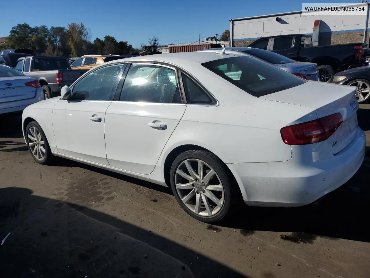 2013 Audi A4 Premium Plus VIN: WAUFFAFL0DN038754 Lot: 76360864