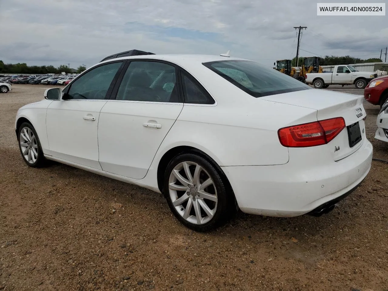 2013 Audi A4 Premium Plus VIN: WAUFFAFL4DN005224 Lot: 77493904