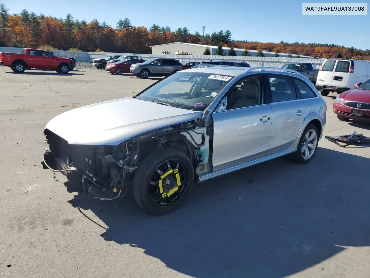 2013 Audi A4 Allroad Premium VIN: WA19FAFL9DA137008 Lot: 78037574