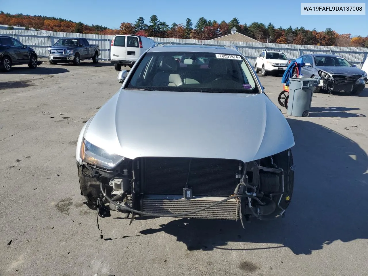 2013 Audi A4 Allroad Premium VIN: WA19FAFL9DA137008 Lot: 78037574