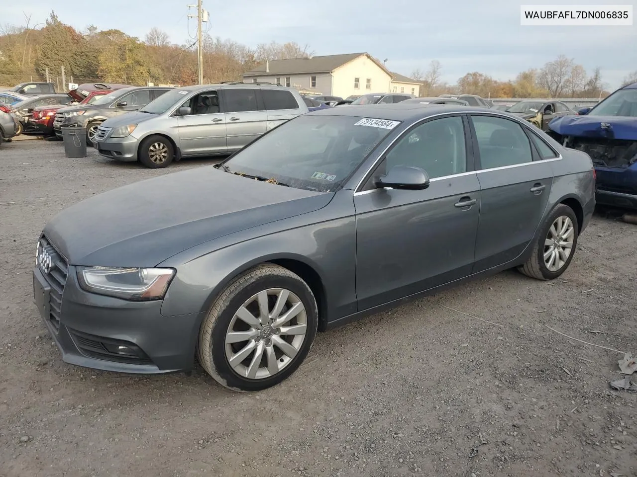 2013 Audi A4 Premium VIN: WAUBFAFL7DN006835 Lot: 79134584