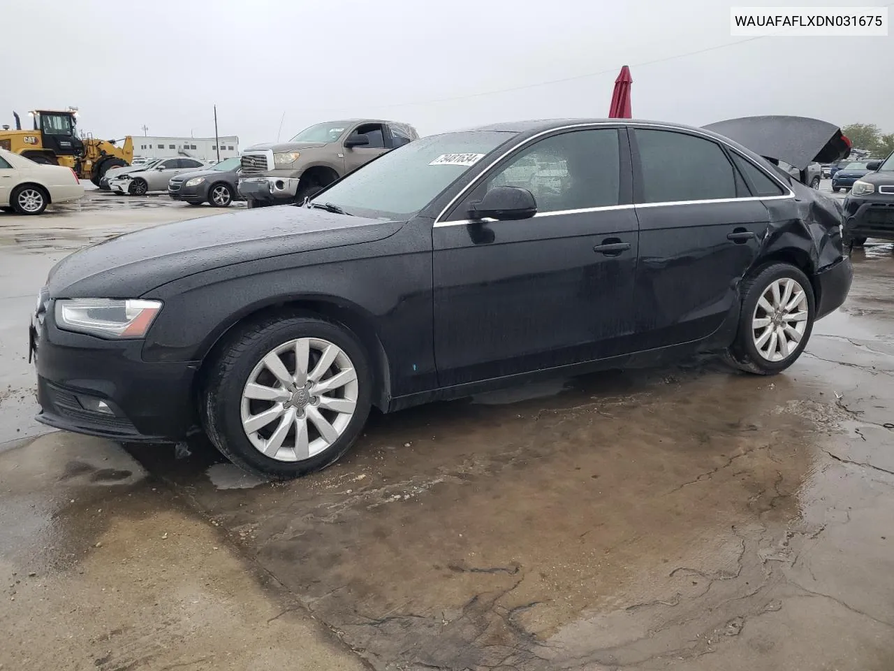 2013 Audi A4 Premium VIN: WAUAFAFLXDN031675 Lot: 79481634