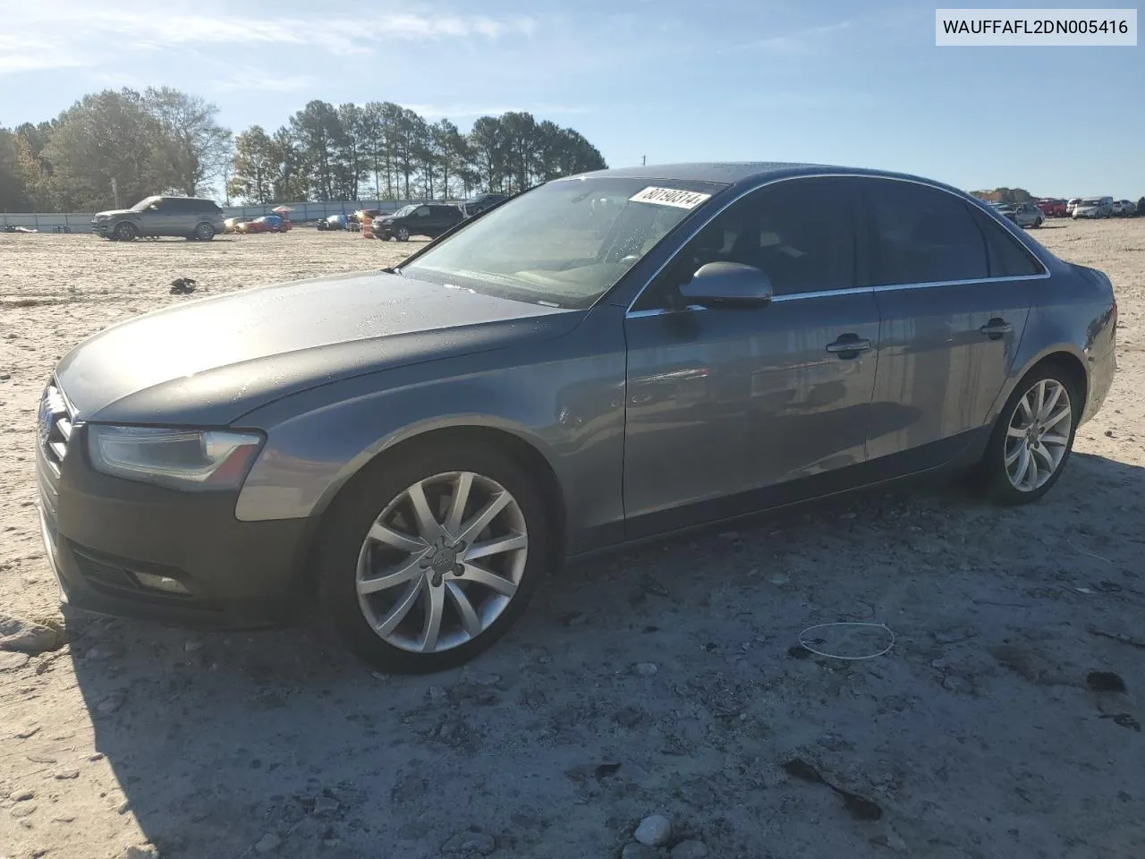 2013 Audi A4 Premium Plus VIN: WAUFFAFL2DN005416 Lot: 80190314