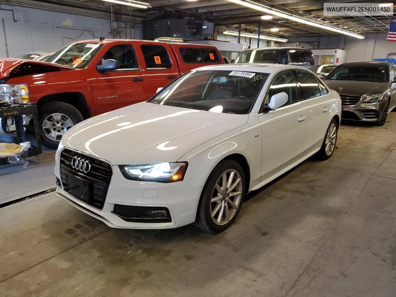 2014 Audi A4 Premium Plus VIN: WAUFFAFL2EN001450 Lot: 55139384