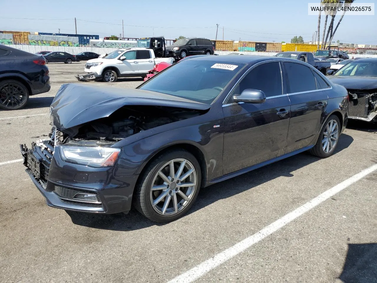 2014 Audi A4 Premium Plus VIN: WAUFFAFL4EN026575 Lot: 56953344