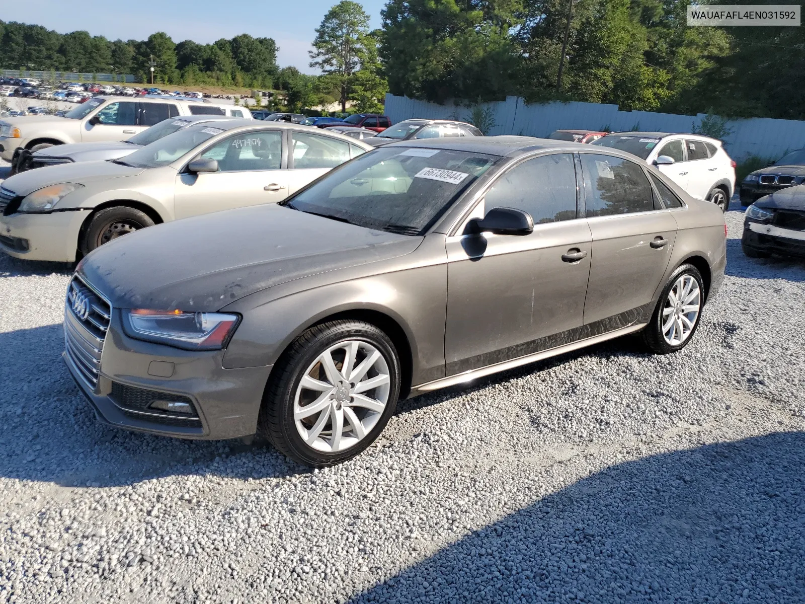 2014 Audi A4 Premium VIN: WAUAFAFL4EN031592 Lot: 66730944