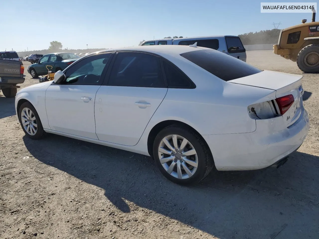 2014 Audi A4 Premium VIN: WAUAFAFL6EN043145 Lot: 69569894