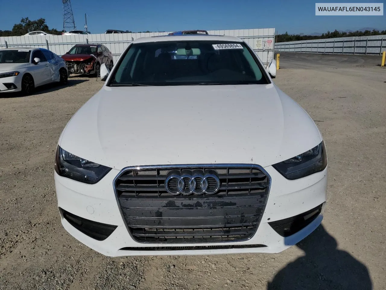 2014 Audi A4 Premium VIN: WAUAFAFL6EN043145 Lot: 69569894