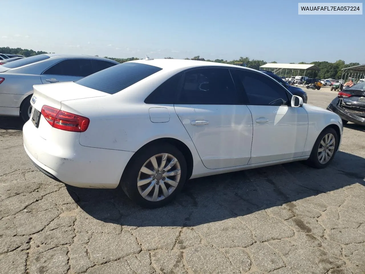 2014 Audi A4 Premium VIN: WAUAFAFL7EA057224 Lot: 69834904