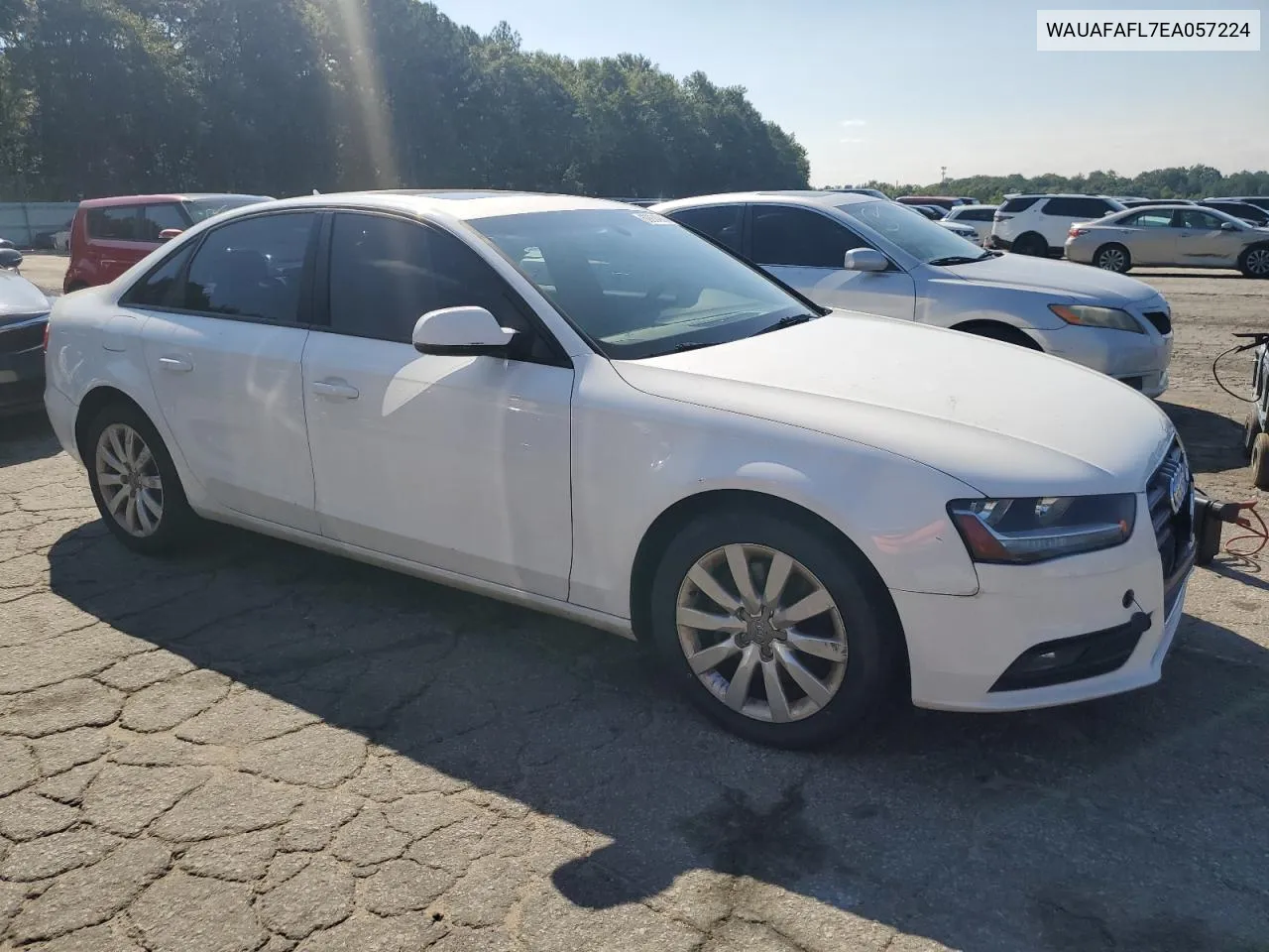 2014 Audi A4 Premium VIN: WAUAFAFL7EA057224 Lot: 69834904