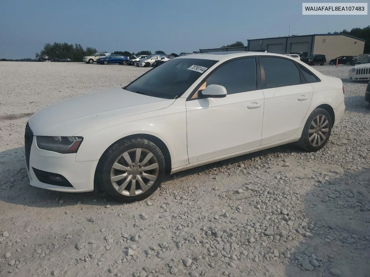 2014 Audi A4 Premium VIN: WAUAFAFL8EA107483 Lot: 70793144