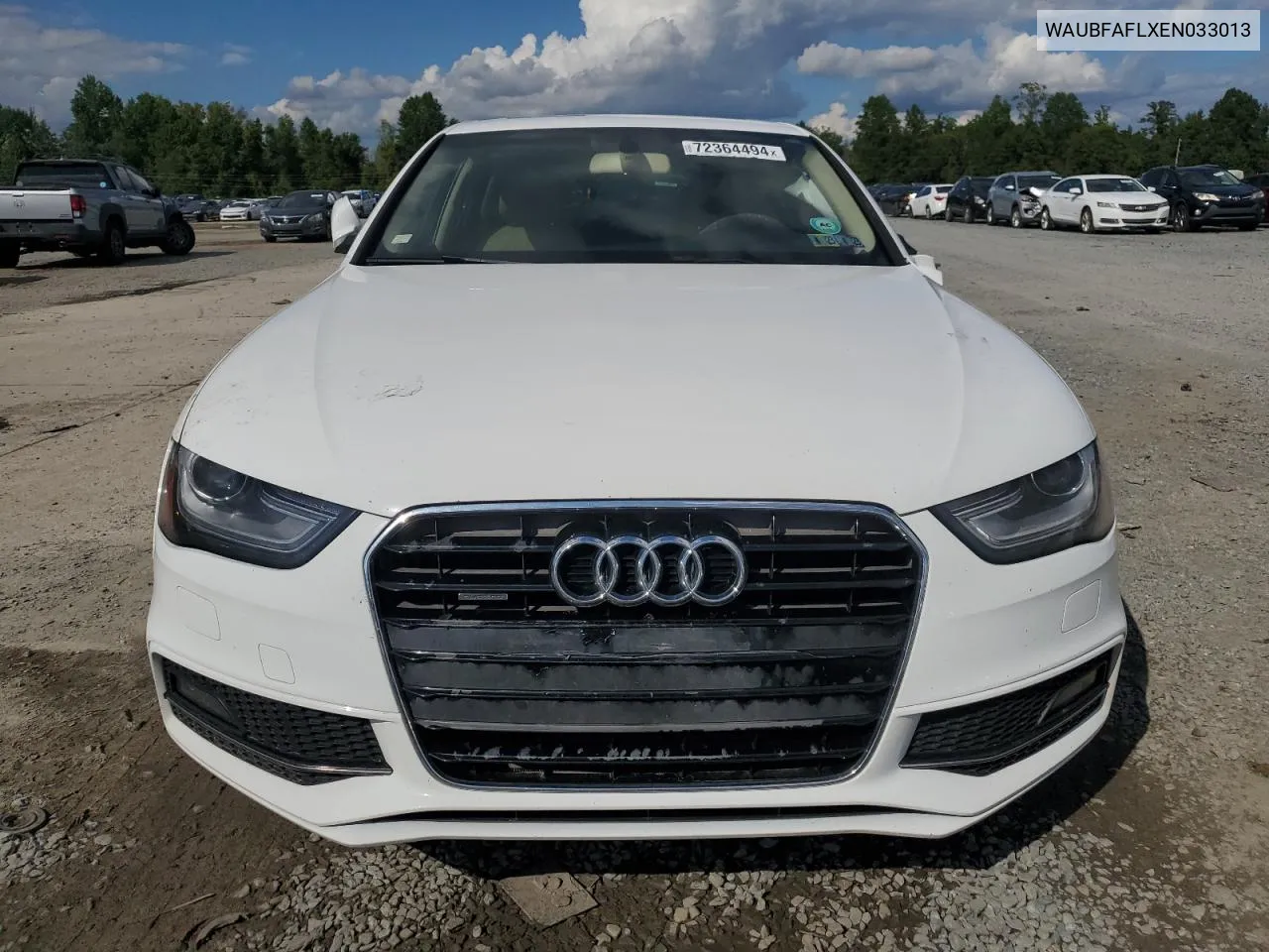 2014 Audi A4 Premium VIN: WAUBFAFLXEN033013 Lot: 72364494