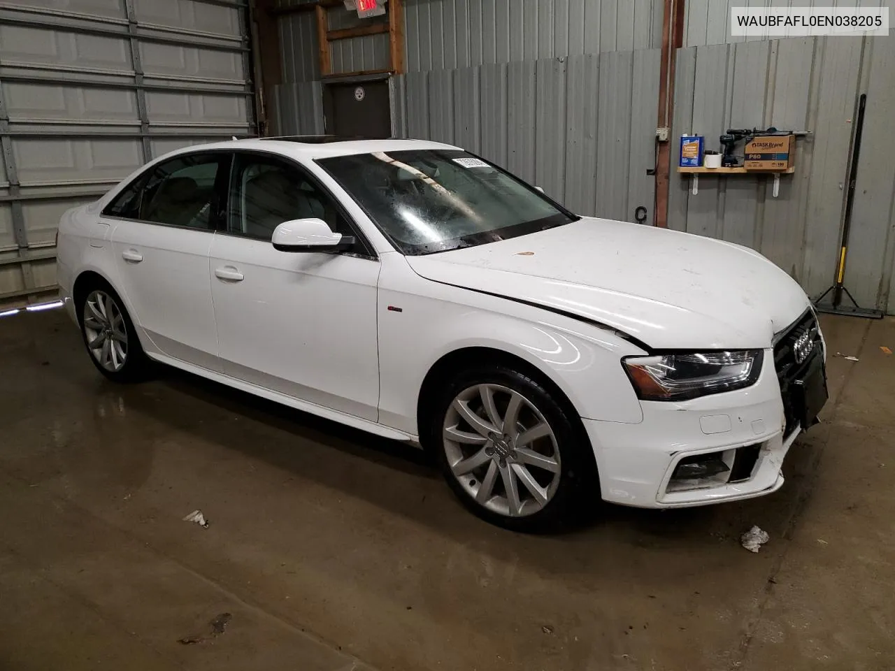 2014 Audi A4 Premium VIN: WAUBFAFL0EN038205 Lot: 72676294