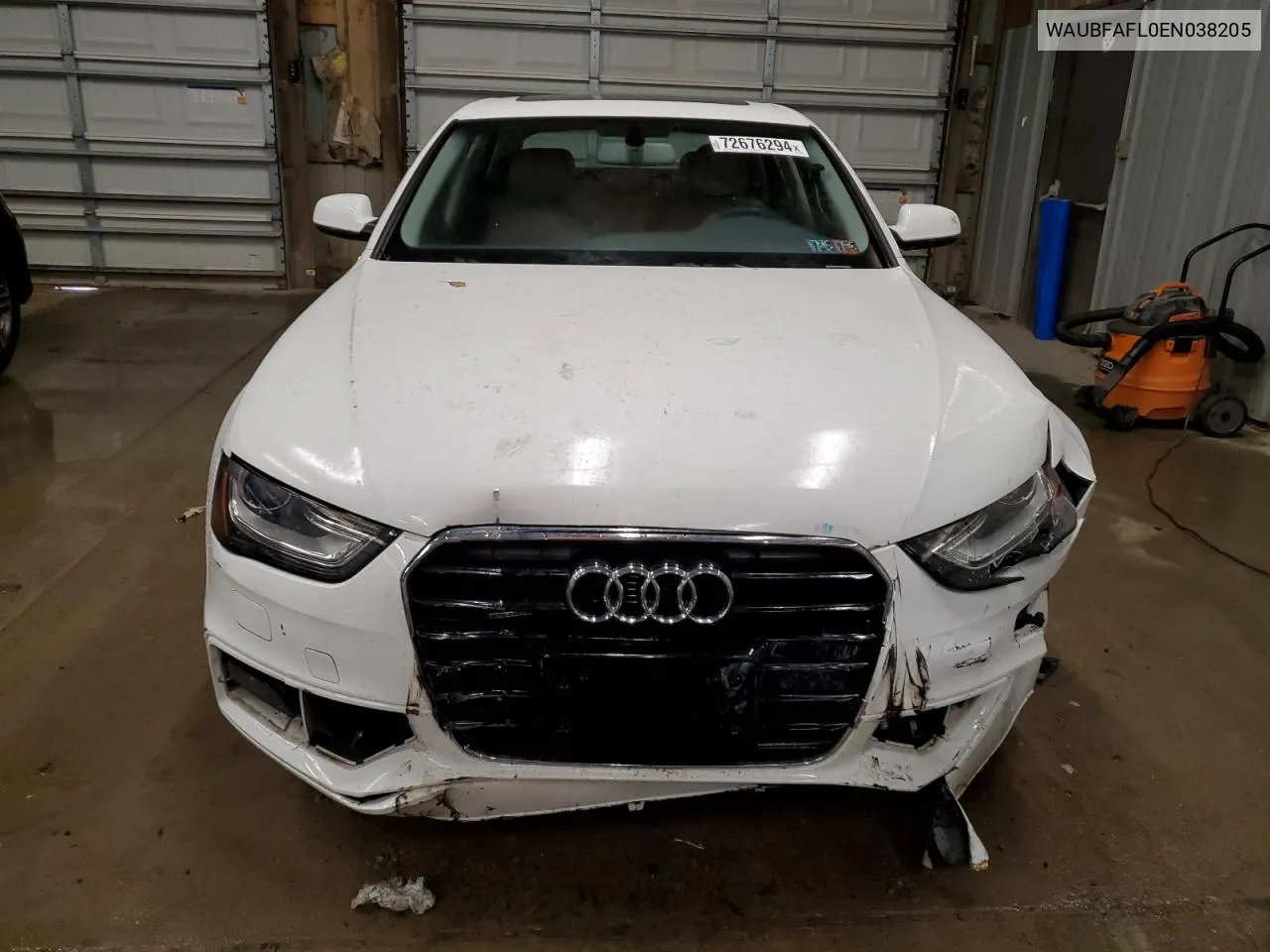 2014 Audi A4 Premium VIN: WAUBFAFL0EN038205 Lot: 72676294