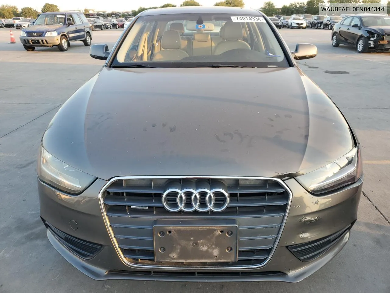 2014 Audi A4 Premium VIN: WAUBFAFL0EN044344 Lot: 74014934