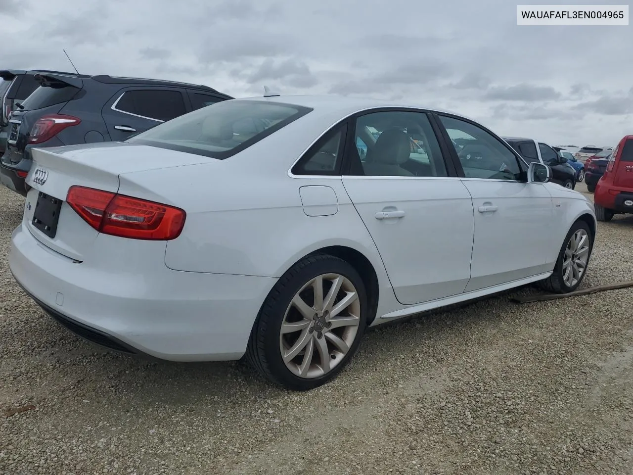 2014 Audi A4 Premium VIN: WAUAFAFL3EN004965 Lot: 74227904