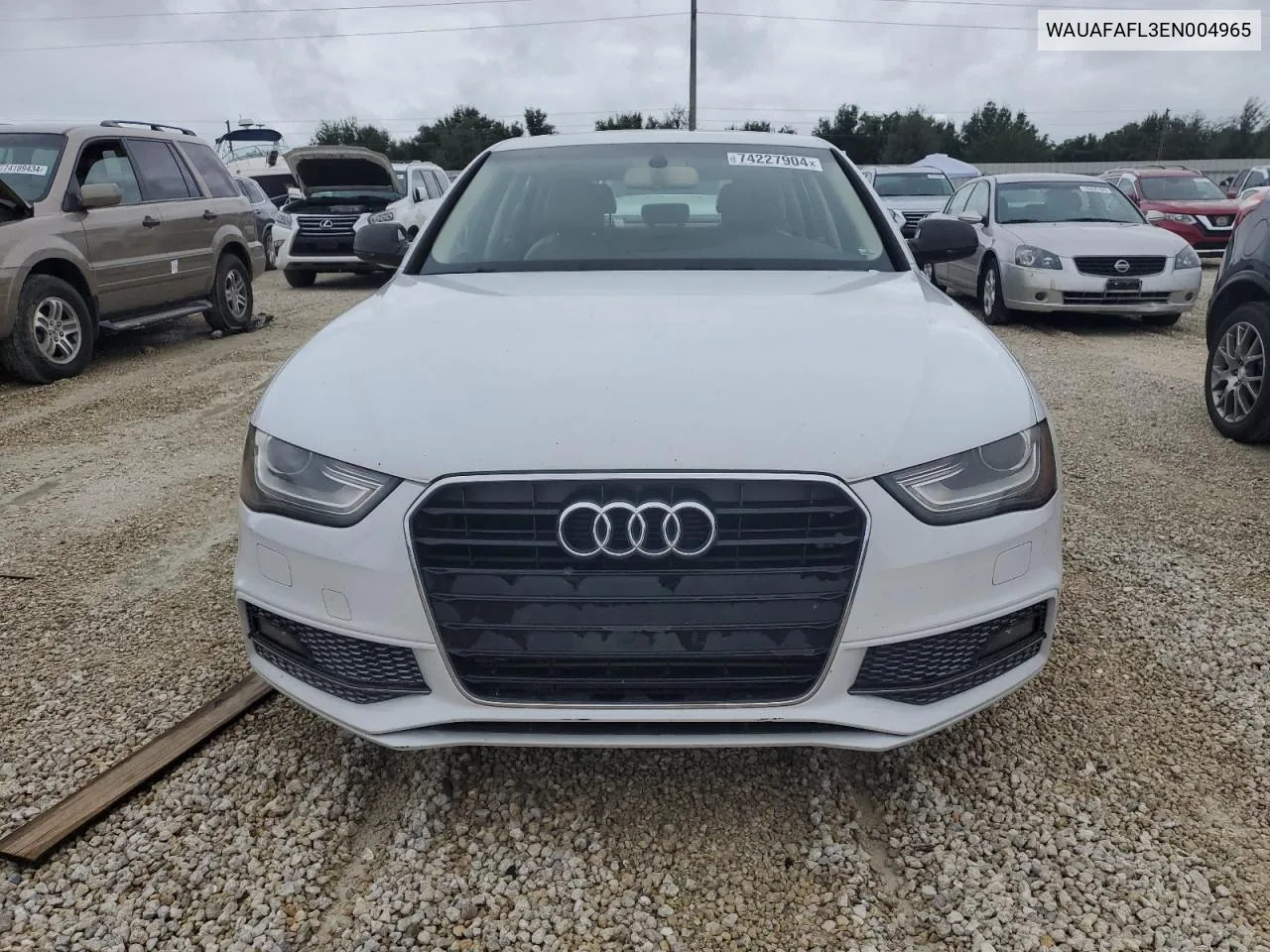 2014 Audi A4 Premium VIN: WAUAFAFL3EN004965 Lot: 74227904