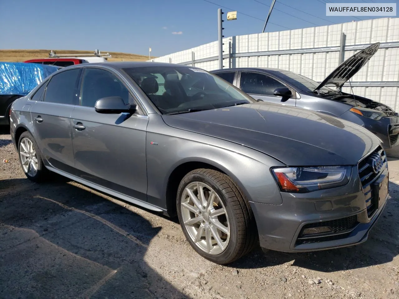 2014 Audi A4 Premium Plus VIN: WAUFFAFL8EN034128 Lot: 74585374