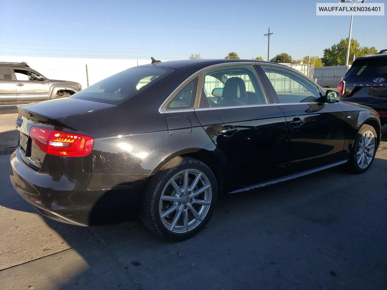 2014 Audi A4 Premium Plus VIN: WAUFFAFLXEN036401 Lot: 75883574