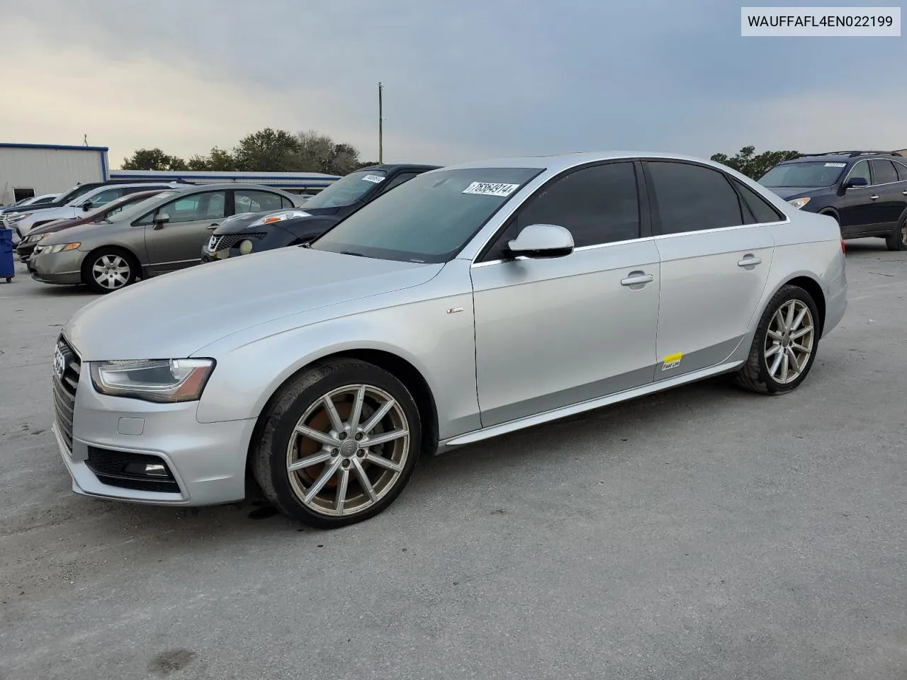 2014 Audi A4 Premium Plus VIN: WAUFFAFL4EN022199 Lot: 76364914