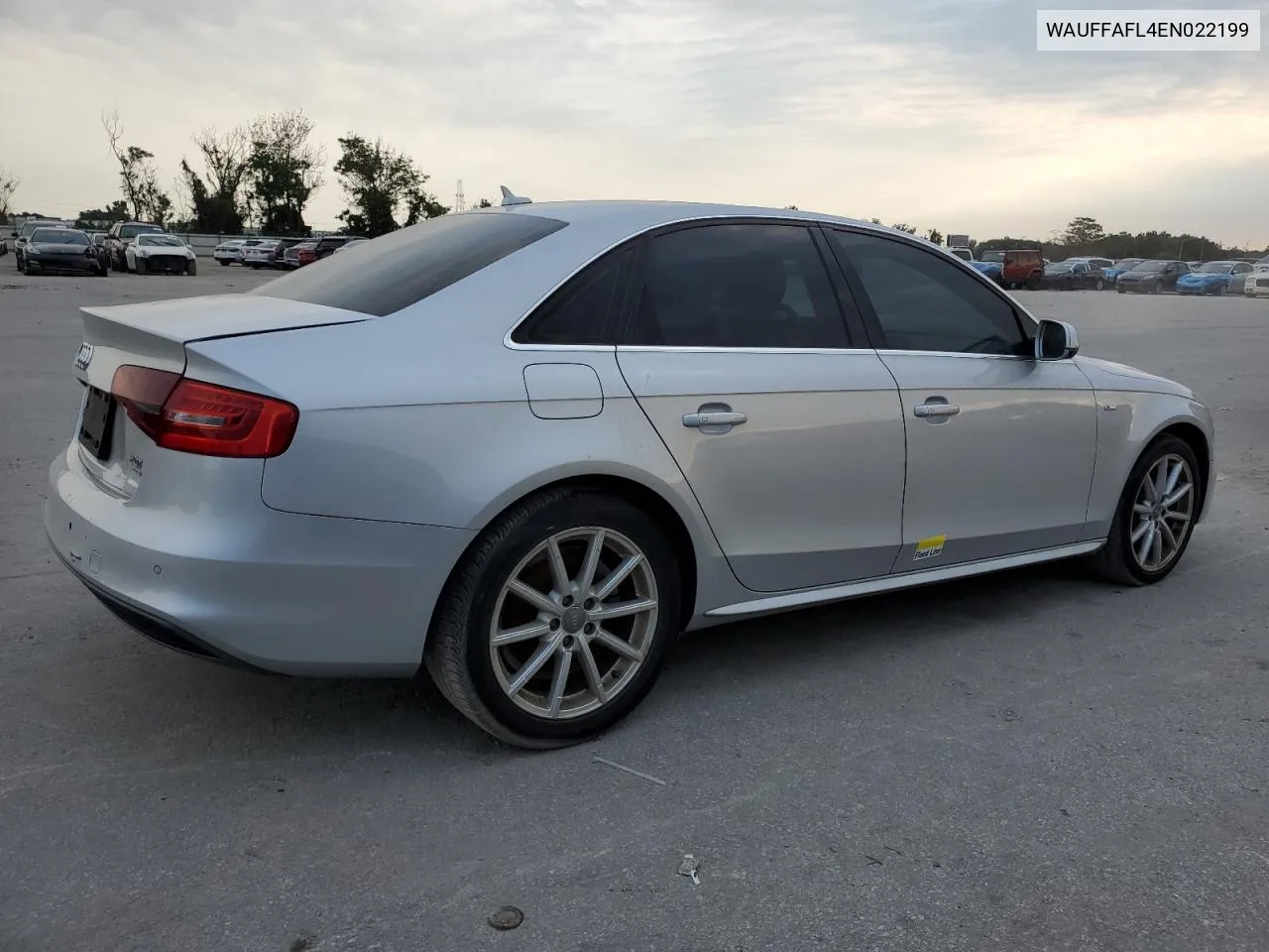 2014 Audi A4 Premium Plus VIN: WAUFFAFL4EN022199 Lot: 76364914