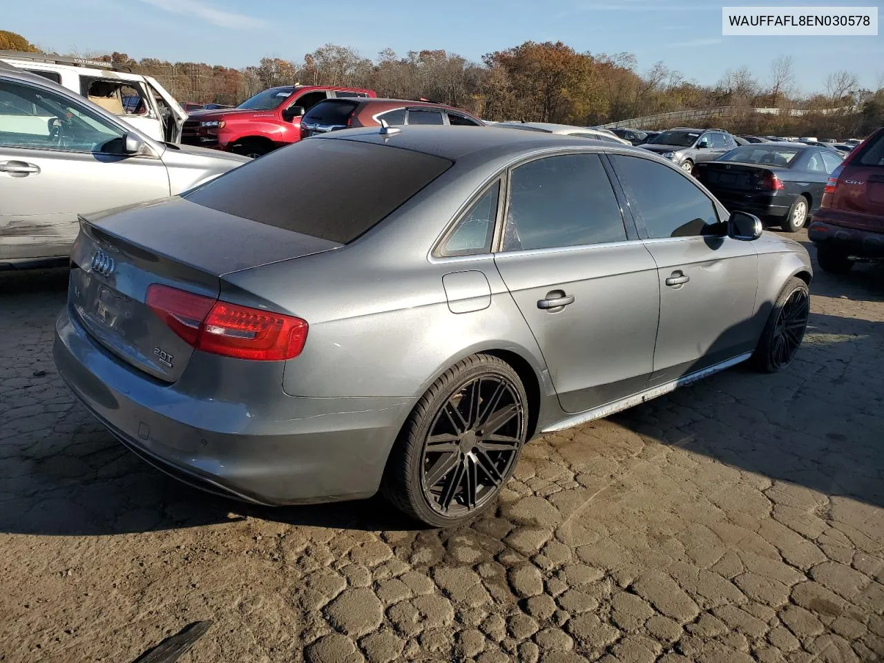 2014 Audi A4 Premium Plus VIN: WAUFFAFL8EN030578 Lot: 77349564