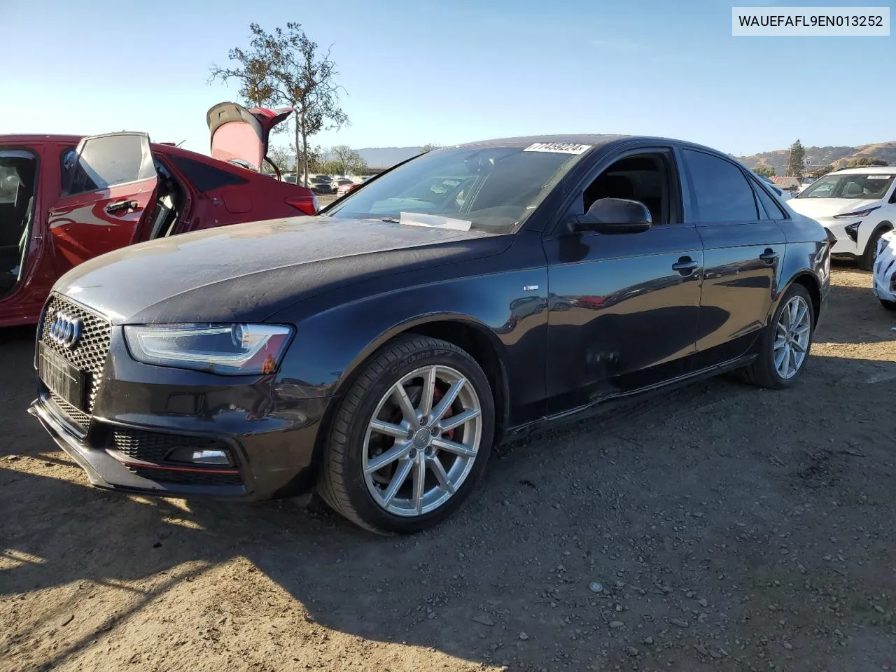 2014 Audi A4 Premium Plus VIN: WAUEFAFL9EN013252 Lot: 77459224