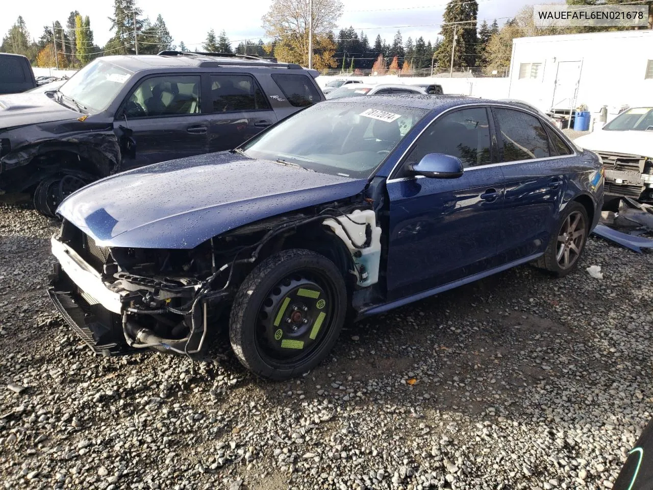 2014 Audi A4 Premium Plus VIN: WAUEFAFL6EN021678 Lot: 78172014