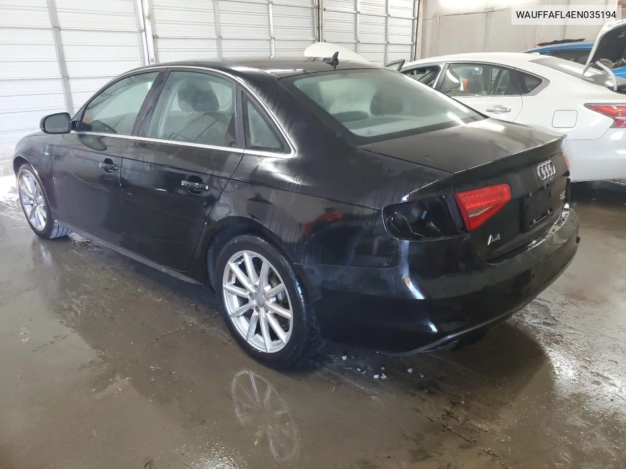 2014 Audi A4 Premium Plus VIN: WAUFFAFL4EN035194 Lot: 78281954